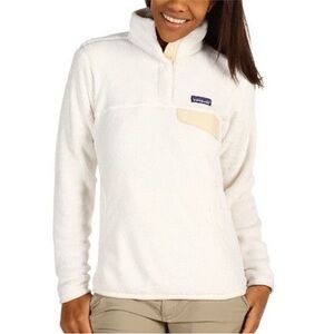 Patagonia Re-Tool Snap-T Fleece Pullover Sweatshirt Jacket Size Small Cream Cozy